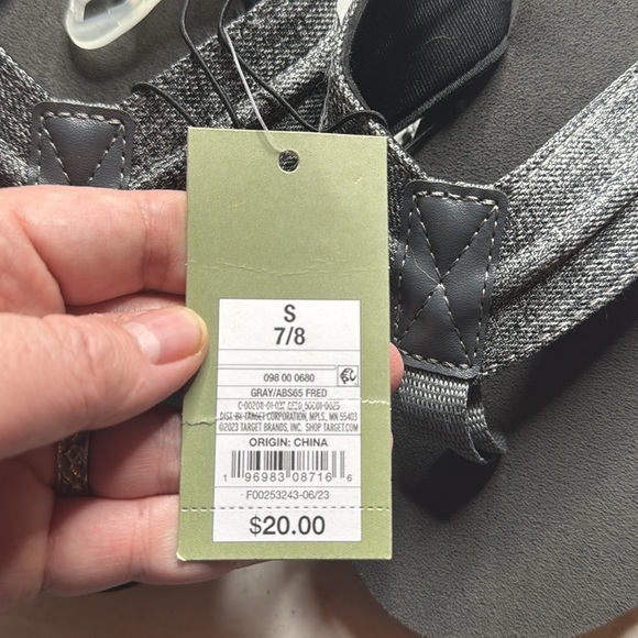 NWT Goodfellow & Co Men's Fred Flip Flop Sandals Gray Size S 7 / 8 - Picture 5 of 5